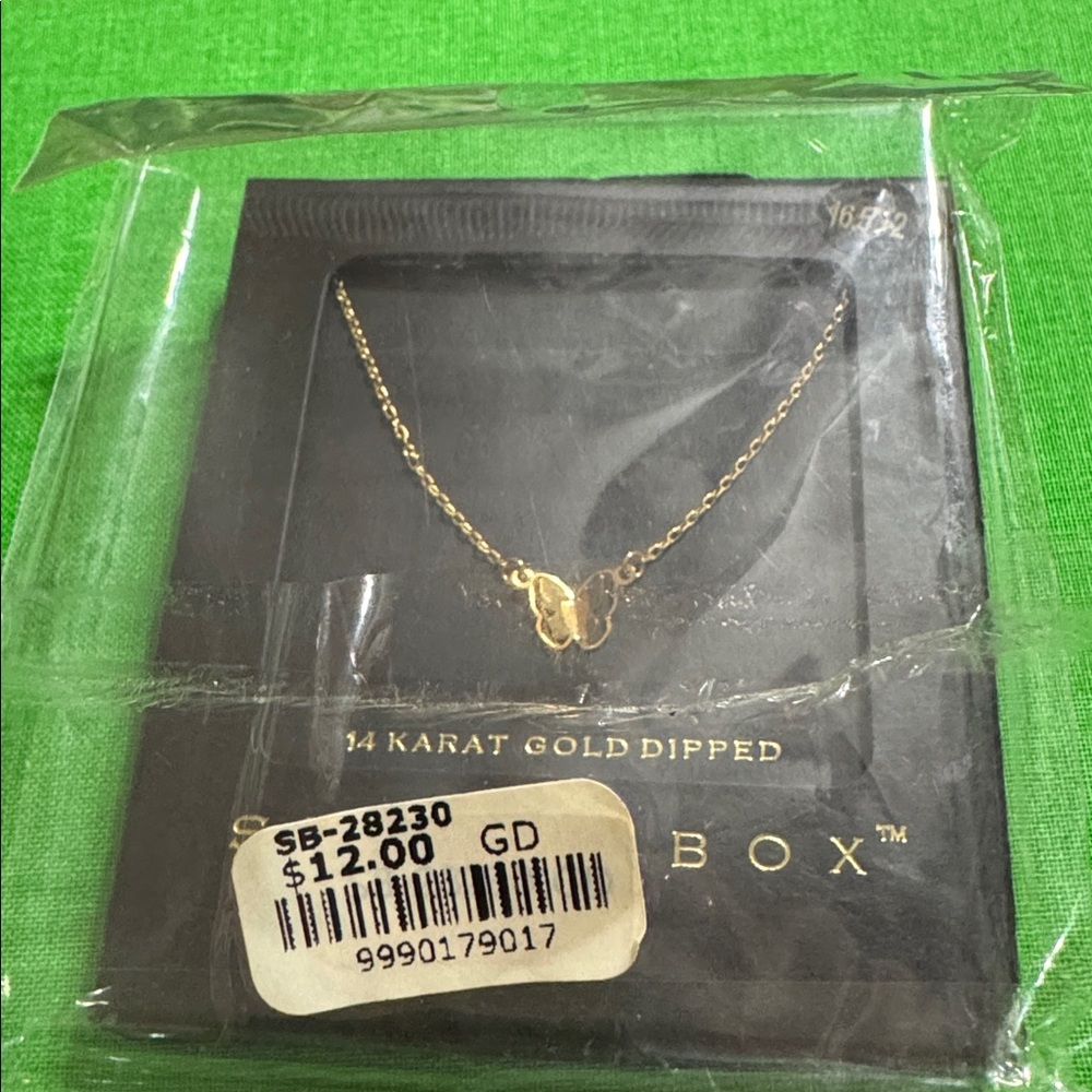 14k Gold Dipped Butterfly Necklace - Picture 3 of 3